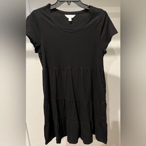 Black Flowy Midi Dress